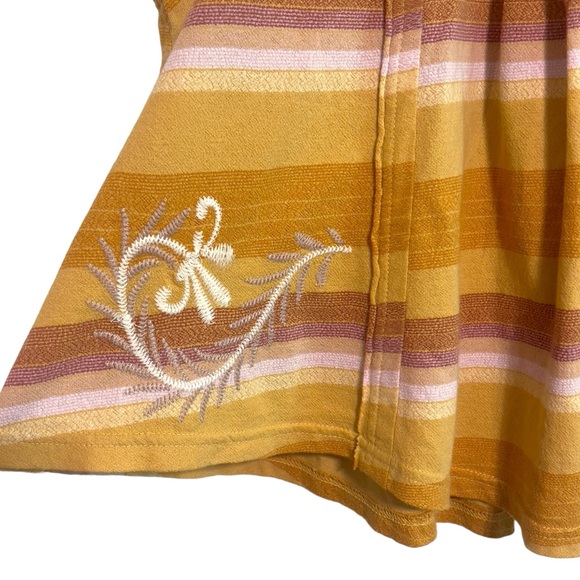 Free People Vintage Stripe Swing Top Tank Gold Combo Medium - Picture 11 of 15